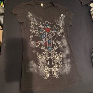 Y2K bedazzled Faith Shirt